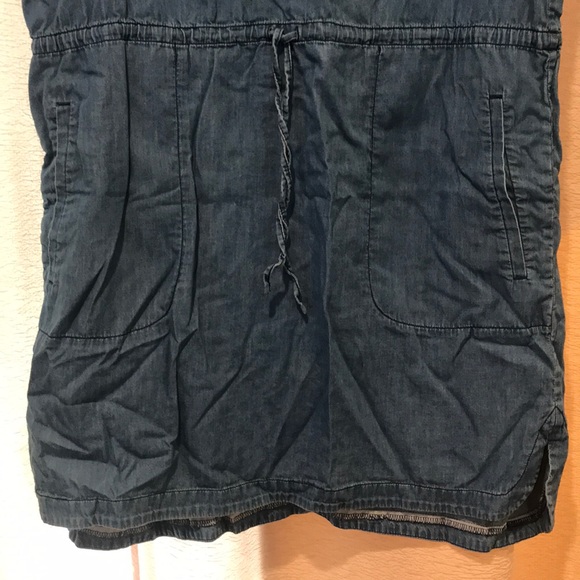 J. Crew Button Up Denim Tie Waist Dress (L) - Picture 3 of 5